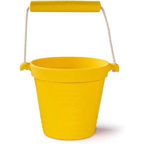 Bigjigs Toys Adventure Collapsible Bucket (Honey Yellow) - Silicone Bucket for Sandpit, Holiday Toys for Toddlers, Quality Sand and Water Toys in Saudi Arabia