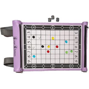 Sage Stones | Strategic Dice Game for 2-6 Players | Leather Roll Up Scroll | Olive Green