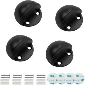 SANATO 4 Pack Nickel Low Dome Floor Mounted Stainless Steel Door Stop Self-Mounted and Screw-Mounted in Saudi Arabia