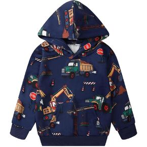 NUBEEHOHO Toddler Boy Hoodie Cartoon Graphic Fall Clothes Kids Cute Sweatshirts With Kangaroo Pocket 2-8T in Saudi Arabia