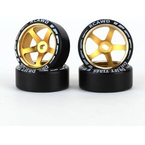 RCAWD No More Glue Drift Wheel Tire for 1/28 Mini-Z AWD AMZ Mini-Q AMR GLA DRZ Mini-D IW04M Wltoys XRX BZ IW05 IW06 Upgrades Parts 27mm Diam Yellow