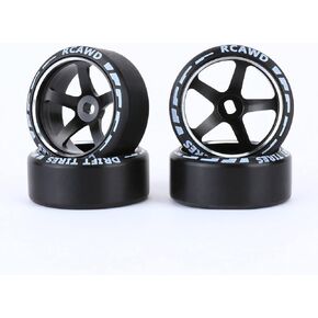 RCAWD No More Glue Drift Wheel Tire for 1/28 Mini-Z AWD AMZ Mini-Q AMR GLA DRZ Mini-D IW04M Wltoys XRX BZ IW05 IW06 Upgrades Parts 27mm Diam Yellow