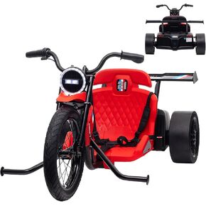 3 Wheelers Go Kart for Kids 8-12 Years, 24V 14Ah Ride On Car with Two 300W Motors, 9MPH Fast Drifting Circling Car, Electric Ride Toy with Hand Accelerator,Max Load 155lbs