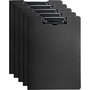 A4 Foldable Clipboard with Binders 5 Pack, 360° Cover Flip Clipboard, Plastic Privacy File Folder with Storage for Nursing, Students, Office