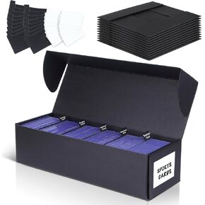 Trading Card Storage Box for Top Loader, 8 Pack Card Holder Case, Sports Cards Cases for Baseball, Hockey, Basketball, Football Card, Game CardBoard Boxes for 800 Cards, 200 Top Loaders