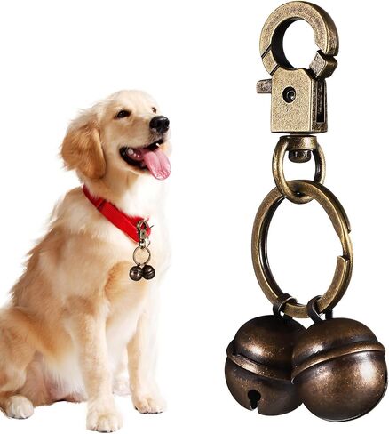 SUPVOX Pet Collar Bell: 2 Loud Brass Pet Bells with Spring Hook - Vintage Brass Bell Decorative, Pet Pendant Accessories for Decr, Pet Tracking in Saudi Arabia
