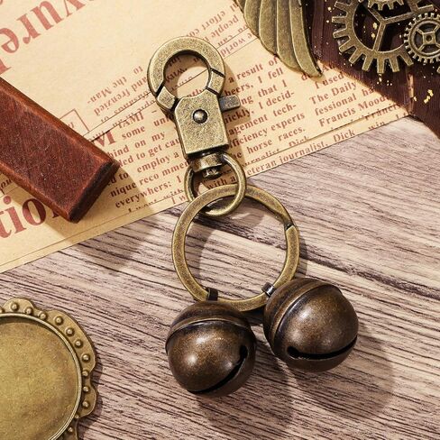 SUPVOX Pet Collar Bell: 2 Loud Brass Pet Bells with Spring Hook - Vintage Brass Bell Decorative, Pet Pendant Accessories for Decr, Pet Tracking in Saudi Arabia