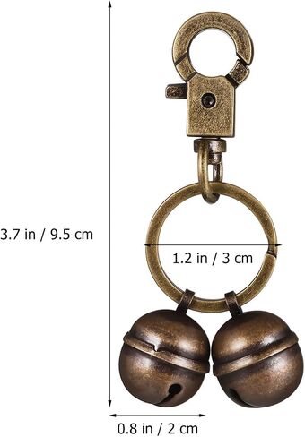 SUPVOX Pet Collar Bell: 2 Loud Brass Pet Bells with Spring Hook - Vintage Brass Bell Decorative, Pet Pendant Accessories for Decr, Pet Tracking in Saudi Arabia