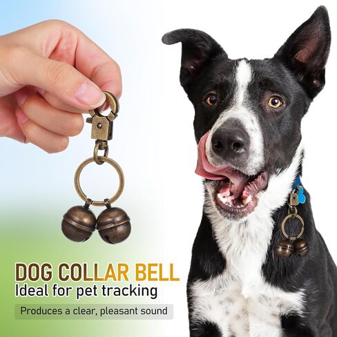 SUPVOX Pet Collar Bell: 2 Loud Brass Pet Bells with Spring Hook - Vintage Brass Bell Decorative, Pet Pendant Accessories for Decr, Pet Tracking in Saudi Arabia