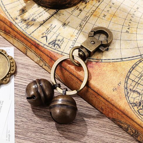 SUPVOX Pet Collar Bell: 2 Loud Brass Pet Bells with Spring Hook - Vintage Brass Bell Decorative, Pet Pendant Accessories for Decr, Pet Tracking in Saudi Arabia