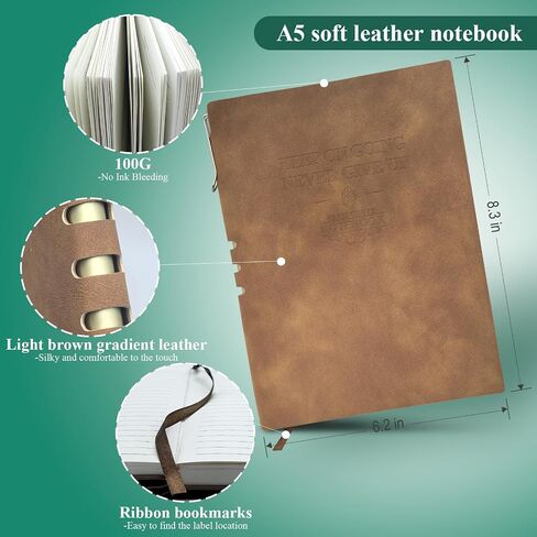 Leather Journal Notebook with Pen, A5 (5.8" x 8.3"), 256 Pages, Lined Paper, 100gsm Thick, Softcover Journals for Writing, Note Taking, Travel, Work, School, Diary, College Ruled, with Index Tabs Stickers (Red) in Saudi Arabia