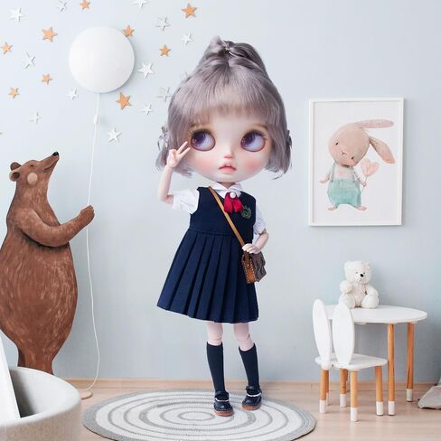 BJD Doll Clothes Shirt Vest Skirt for Blyth Ymy Licca Azones Ob24 Ob27 Doll Accessories Toys (Set3)(Only Clothes) in Saudi Arabia