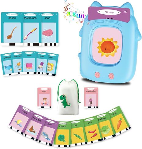 Talking Flash Cards for Toddlers Language Educational Learning Toys for Toddlers 1-3 Year Olds Autism Sensory Speech Therapy Toys for Boys Girls 224 Sight Words Kids Gifts in Saudi Arabia