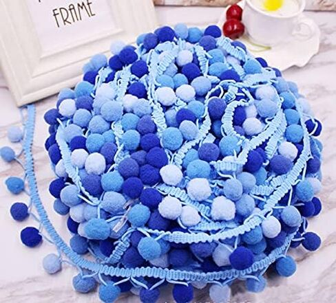 YYCRAFT شريط خياطة بوم بوم وردي مزين بشراشيب (5 ياردات) in Kuwait