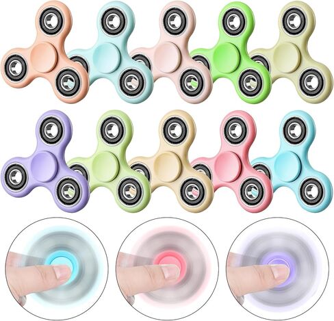 SCIONE 10 Pack Fidget Spinners Adults, Stress Anxiety Relief Sensory Fidget Toys, Fidget Spinners with Morandi Colors for Party Favors, Halloween Goodie Bag Stuffers Classroom Prizes for Kids in Saudi Arabia