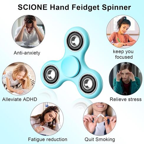 SCIONE 10 Pack Fidget Spinners Adults, Stress Anxiety Relief Sensory Fidget Toys, Fidget Spinners with Morandi Colors for Party Favors, Halloween Goodie Bag Stuffers Classroom Prizes for Kids in Saudi Arabia
