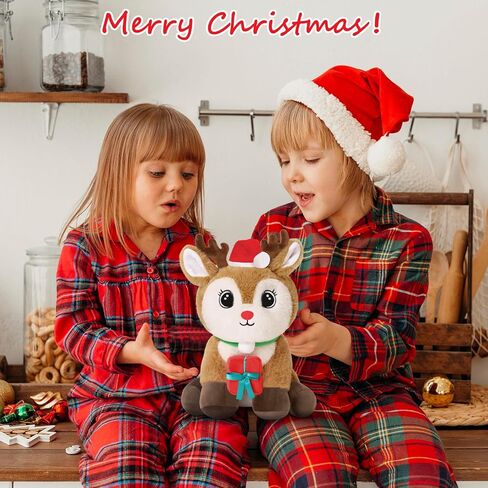 Christmas Santa Claus Plush Santa Claus Stuffed Animals Wearing Christmas Trees Hat Kawaii Gnome Plushie Creative Party Decor Gift for Kids(Santa Claus, 13 Inch in Kuwait