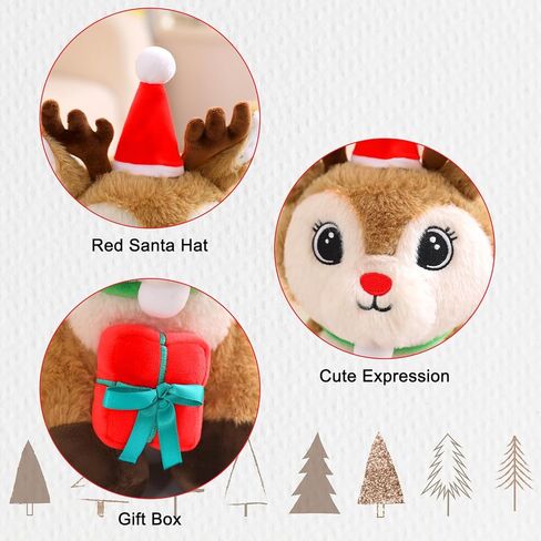 Christmas Santa Claus Plush Santa Claus Stuffed Animals Wearing Christmas Trees Hat Kawaii Gnome Plushie Creative Party Decor Gift for Kids(Santa Claus, 13 Inch in Kuwait