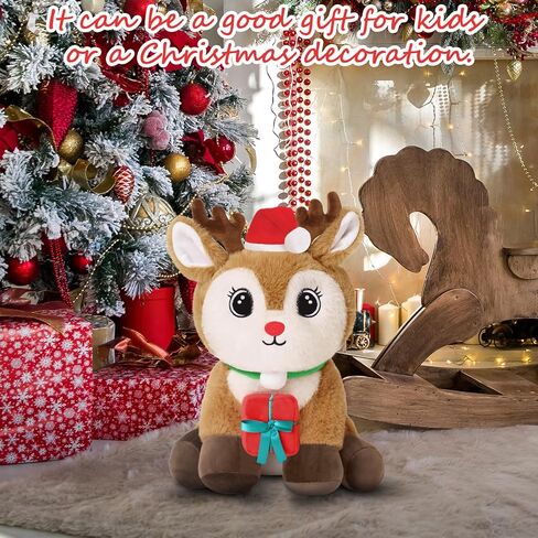 Christmas Santa Claus Plush Santa Claus Stuffed Animals Wearing Christmas Trees Hat Kawaii Gnome Plushie Creative Party Decor Gift for Kids(Santa Claus, 13 Inch in Kuwait