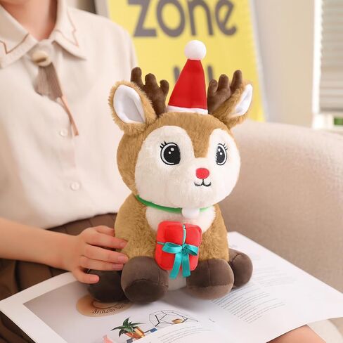 Christmas Santa Claus Plush Santa Claus Stuffed Animals Wearing Christmas Trees Hat Kawaii Gnome Plushie Creative Party Decor Gift for Kids(Santa Claus, 13 Inch in Kuwait