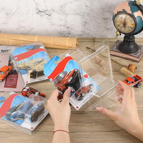 BTSKY 50 Pack Clear Protector Case Compatible with Hot-Wheels Model Cars Clamshell Cases for Car Storage Display Matchbox Diecast Covers Fits 6.5"x 4.25" Long Card Mainline and Regular Matchbox Cars in Kuwait