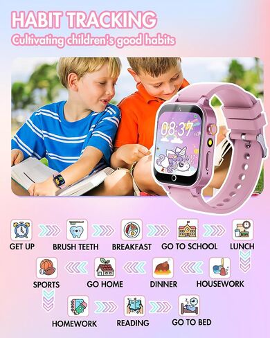 Smart Watch for Kids with Video Camera Music Player Educational Birthday Gifts Toys for 6 7 8 9 10 11 12 Year Old Girls in Saudi Arabia