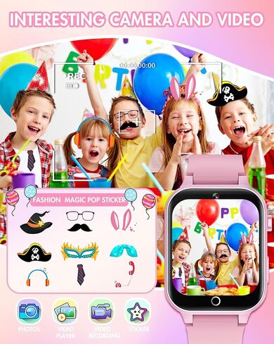 Smart Watch for Kids with Video Camera Music Player Educational Birthday Gifts Toys for 6 7 8 9 10 11 12 Year Old Girls in Saudi Arabia