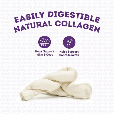 USA Collagen Twist 6-7" Dog Chew Treats - Natural Flavor, 2 Count/1 Pack in Kuwait