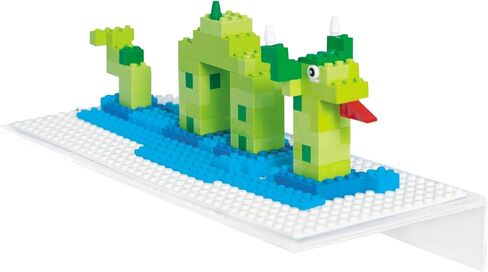 Play Platoon Building Brick Display Shelves 2 Pack Minifigure Display Case Shelf - 10x10 Inch Acrylic Wall Mount Shelf Display for Wall, Compatible with Lego, Megablox, and Other Major Brands - Green in Kuwait