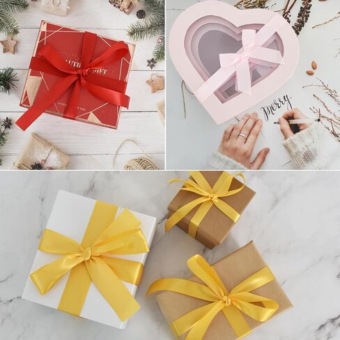 TONIFUL 2 Inch x 50yd Light Pink Satin Ribbon Wide Solid Fabric Ribbon for Gift Wrapping, Floral Bouquets, Bows and Craft Making, Christmas Valentines Birthday Wedding and Party Decoration in Saudi Arabia