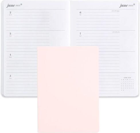 Erin Condren 2025 Softbound Life Planner (Jan - Dec 2025), A5 12-Month Weekly & Monthly Planner Journal, Horizontal Layout, Soft Cover, Layflat Binding, Blush Cover & Canvas Interior Design in Saudi Arabia