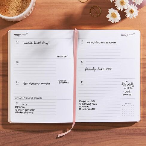 Erin Condren 2025 Softbound Life Planner (Jan - Dec 2025), A5 12-Month Weekly & Monthly Planner Journal, Horizontal Layout, Soft Cover, Layflat Binding, Blush Cover & Canvas Interior Design in Saudi Arabia