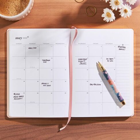 Erin Condren 2025 Softbound Life Planner (Jan - Dec 2025), A5 12-Month Weekly & Monthly Planner Journal, Horizontal Layout, Soft Cover, Layflat Binding, Blush Cover & Canvas Interior Design in Saudi Arabia