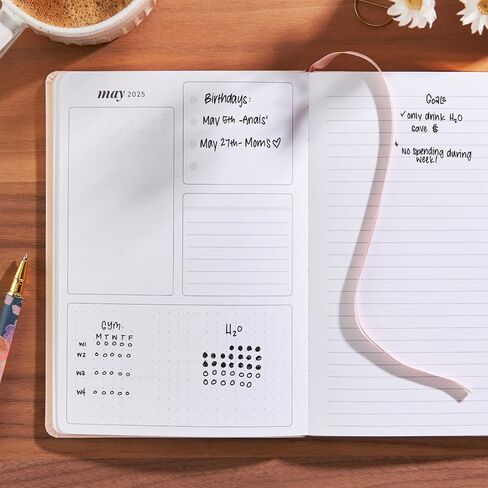 Erin Condren 2025 Softbound Life Planner (Jan - Dec 2025), A5 12-Month Weekly & Monthly Planner Journal, Horizontal Layout, Soft Cover, Layflat Binding, Blush Cover & Canvas Interior Design in Saudi Arabia
