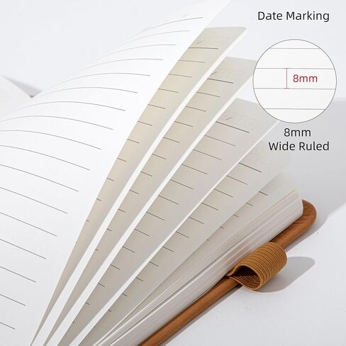 Lined Journal for Women Men 256 Pages 100 Gsm Thick Textured Leather Journaling Notebooks for Writing A5 Wide Ruled Hardcover Notebook for Work School Note Taking, 5.7 x 8.3 In, Pink in Saudi Arabia