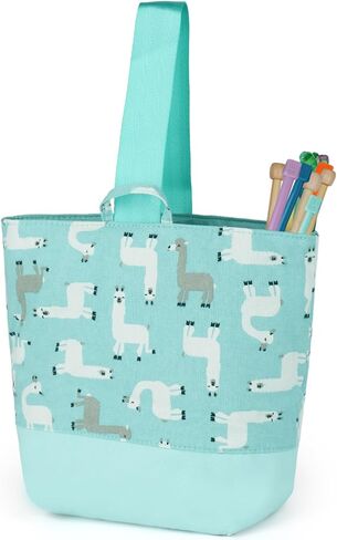 Katech Upgrade Knitting Tote Bag, Portable Knit Wrist Bag for Yarn Holding, Lightweight Travel Wrist Bag for Knitting Yarn Storage Bag Organizer Yarn Holder Bag on The Go Green in Saudi Arabia