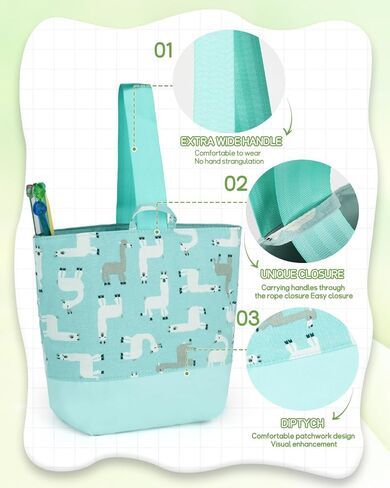 Katech Upgrade Knitting Tote Bag, Portable Knit Wrist Bag for Yarn Holding, Lightweight Travel Wrist Bag for Knitting Yarn Storage Bag Organizer Yarn Holder Bag on The Go Green in Saudi Arabia
