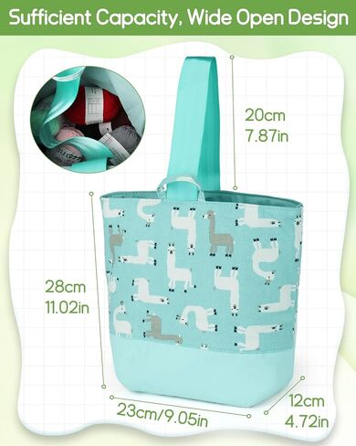 Katech Upgrade Knitting Tote Bag, Portable Knit Wrist Bag for Yarn Holding, Lightweight Travel Wrist Bag for Knitting Yarn Storage Bag Organizer Yarn Holder Bag on The Go Green in Saudi Arabia