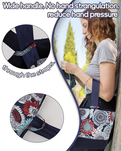 حقيبة حمل الحياكة من Katech، حقيبة معصم محمولة منسوجة لحمل الغزل، حقيبة معصم خفيفة الوزن للسفر لحياكة حقيبة تخزين غزل منظم حقيبة حامل غزل أثناء التنقل باللون الأخضر in Kuwait