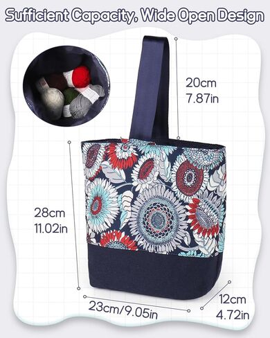 حقيبة حمل الحياكة من Katech، حقيبة معصم محمولة منسوجة لحمل الغزل، حقيبة معصم خفيفة الوزن للسفر لحياكة حقيبة تخزين غزل منظم حقيبة حامل غزل أثناء التنقل باللون الأخضر in Kuwait