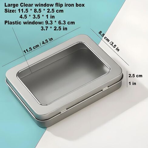 Mini Tin Box,Small Metal Tin Cans With Lids-12 Pcs Cookie Tins,Tin Box With Clear Lid, Bead Organizer,Mint Tins,Altoid Empty Cans, Crafts,Sewing,Altoid Tin,Empty Tins With Lids,Gum Holder,Storage Tin in Saudi Arabia