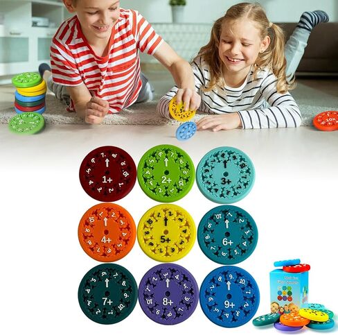 Math Facts Fidget Spinners, Math Facts Fidget Spinners for All The Stimmers, Multiplication Chat Game Fidget Toys for Adults Kids (18Pcs) in Saudi Arabia