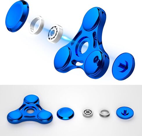 Fidget Spinners Toy, 2-5 Min Spins Time Stainless Steel R188 Bearing Metal Fidget Spinner, EDC ADHD Stress Anxiety Relieves, Fidget Spinner Toys for Kids and Adults in Saudi Arabia