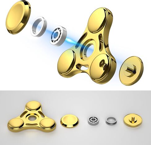 Fidget Spinners Toy, 2-5 Min Spins Time Stainless Steel R188 Bearing Metal Fidget Spinner, EDC ADHD Stress Anxiety Relieves, Fidget Spinner Toys for Kids and Adults in Saudi Arabia