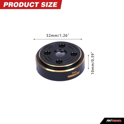 أوزان البوابة الأمامية/الخلفية النحاسية RCAWD 2X 74 جم لـ 1/24 FMS Fcx24 Eazyrc ROC Hobby النحاس ترقيات الوزن باللون الأسود in Saudi Arabia