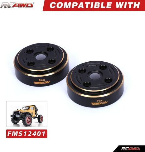 أوزان البوابة الأمامية/الخلفية النحاسية RCAWD 2X 74 جم لـ 1/24 FMS Fcx24 Eazyrc ROC Hobby النحاس ترقيات الوزن باللون الأسود in Saudi Arabia