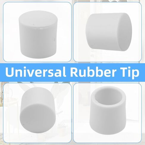 32 Pcs Door Stoppers Rubber Tip Replacement, Door Stop Bumper Tips White, Door Stopper Rubber Tips Caps for Door and Wall Protection- Suitable Size(White) in Saudi Arabia