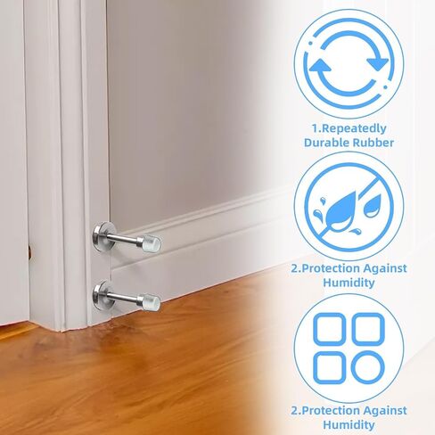 32 Pcs Door Stoppers Rubber Tip Replacement, Door Stop Bumper Tips White, Door Stopper Rubber Tips Caps for Door and Wall Protection- Suitable Size(White) in Saudi Arabia