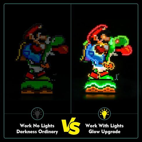 Light Compatible with Lego Super Mario World: Mario & Yoshi, Lighting Set Accessories Compatible with Lego 71438, No Models Only Light (Music Version) in Saudi Arabia