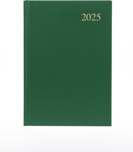 Collins Essential 2025 Business Diary - A5 Day to a Page Planner with Faux Leather Hardback Cover - Maroon - ESSA51.78-25 in Saudi Arabia